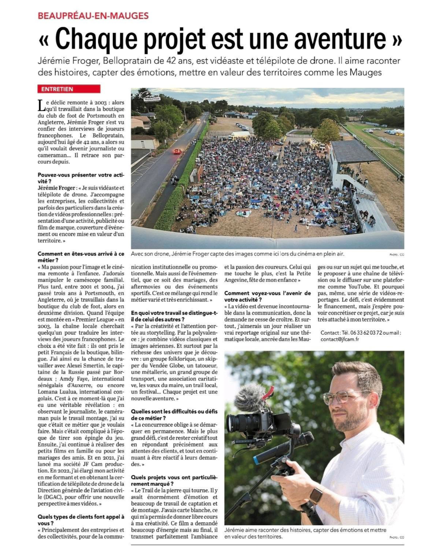 Courrier de l'Ouest du 16.09.2025